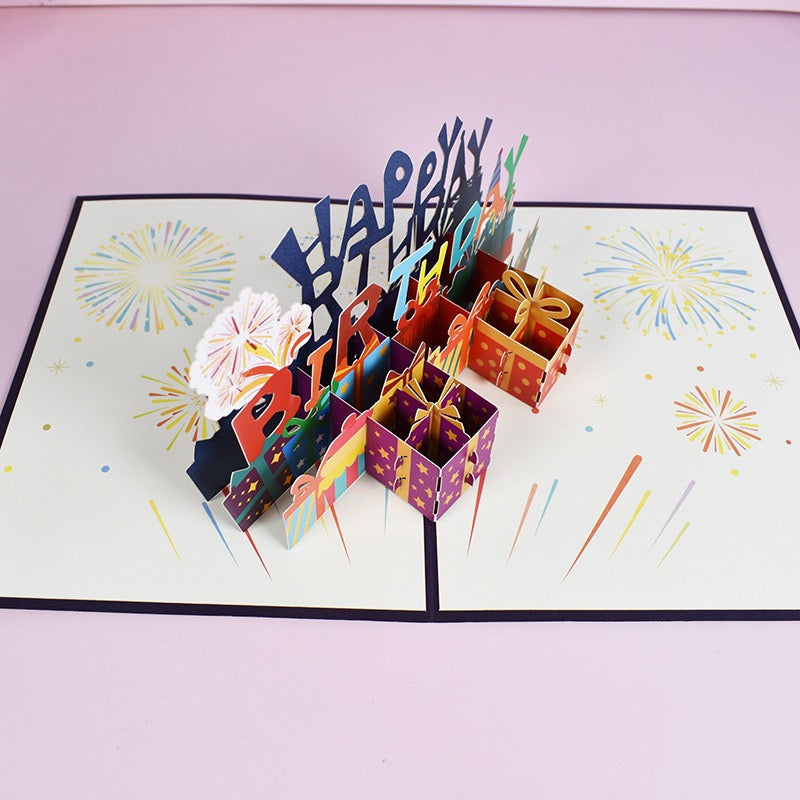 3D Pop-Up Birthday Greeting Card