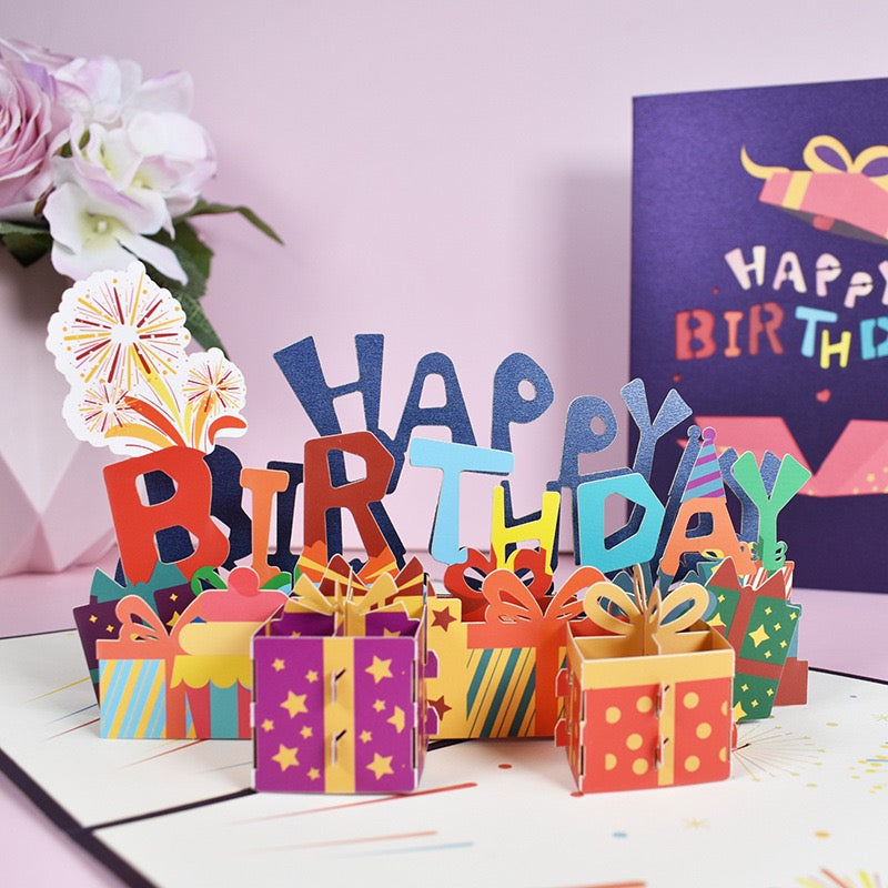 3D Pop-Up Birthday Greeting Card