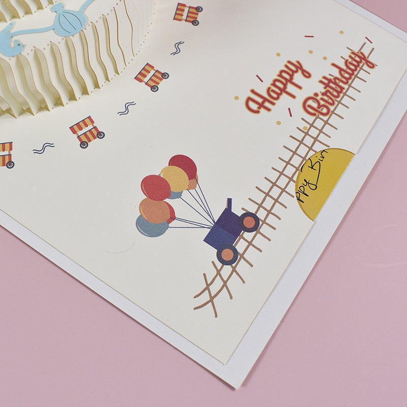Pop-Up Birthday Carousel Card – Eco-Friendly Keepsake