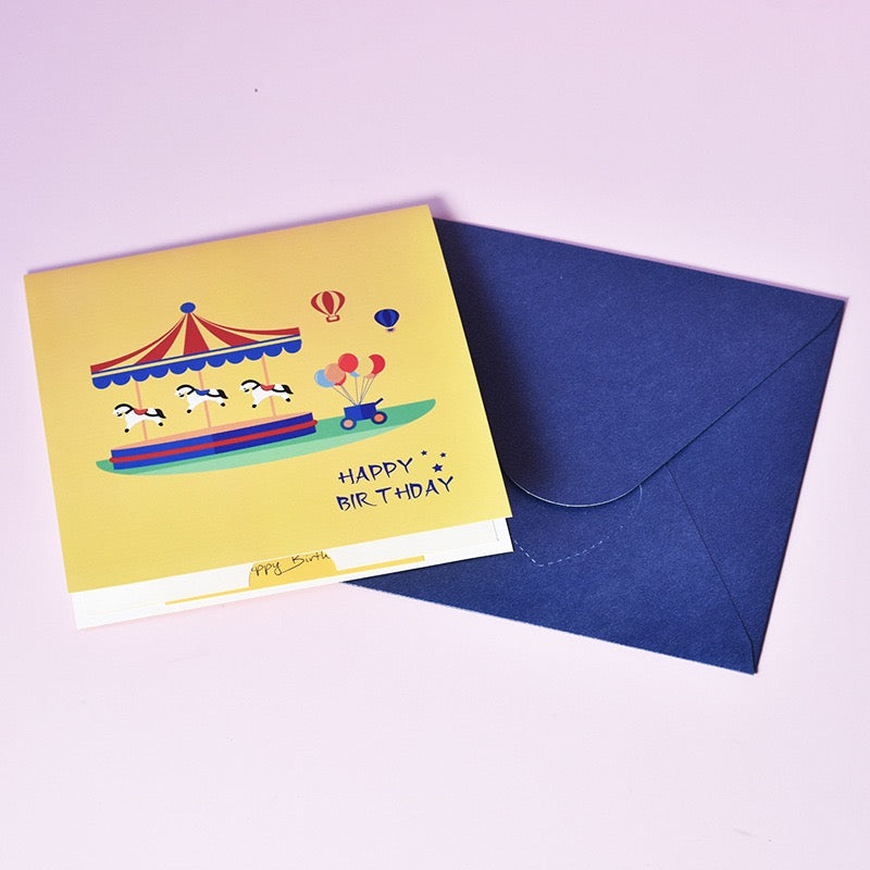 Pop-Up Birthday Carousel Card – Eco-Friendly Keepsake